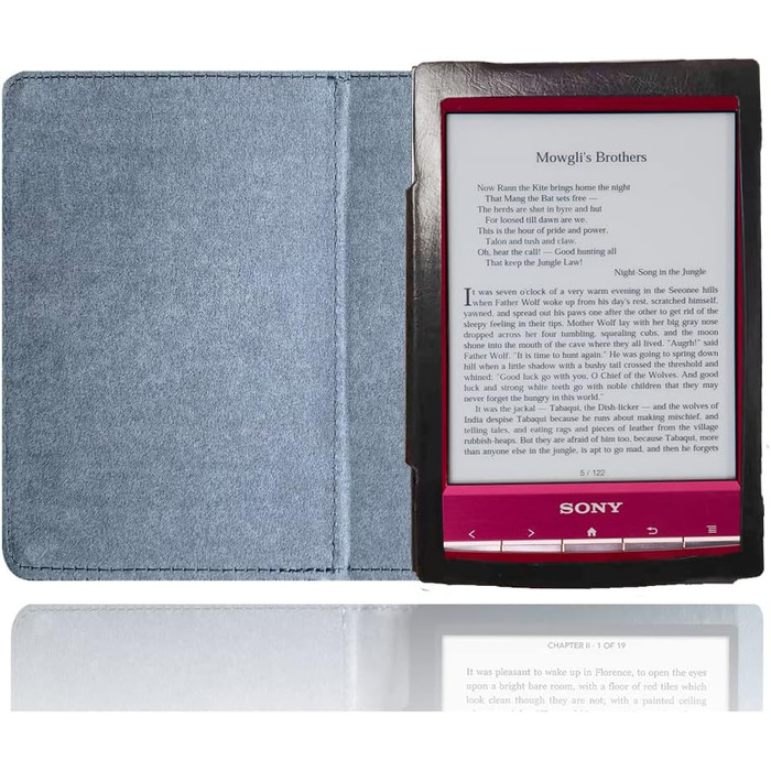 Чохол для Sony PRS-T2/PRS-T1 (6 дюймів), шкіряний, чорний