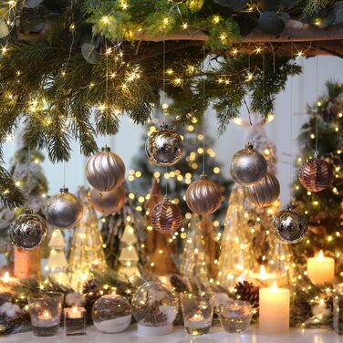 Набір прикрас для ялинки Sea Team: кульки та орнаменти, 60 мм, червоний та білий, 30 шт.