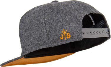 Кепка бейсболка Jumping Bird • Знімна кепка-снуд • Фетр, унісекс, темно-сірий