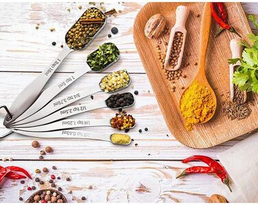 Набір мірних ложок Buy-Simplicity® 6шт з нержавіючої сталі для кухні