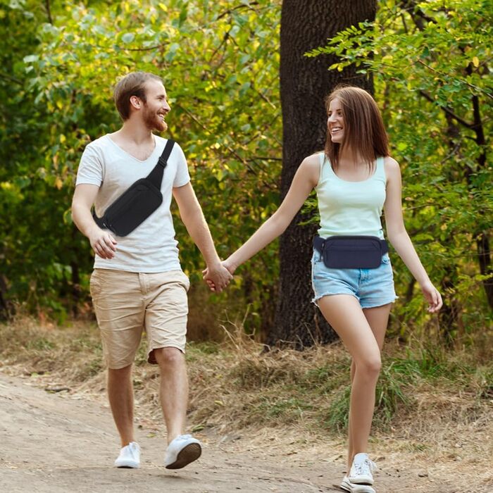 Сумка на пояс для чоловіків та жінок, спортивна, для подорожей та активного відпочинку (Блакитна)