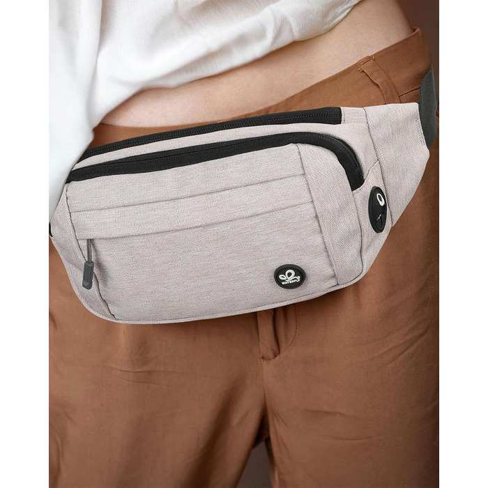 Водонепроникна поясна сумка Waterfly: чоловіча/жіноча, для спорту, подорожей, прогулянок з собакою. Beige