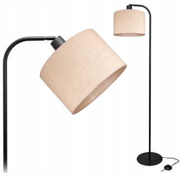 Підлогова лампа Glimex Modern E27 60 Вт, бежевий, коричневий, чорний