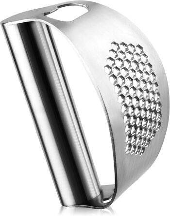 Пресс для часнику з нержавіючої сталі, подвійний функціонал, подрібнювач часнику, безпечний для миття в посудомийній машині