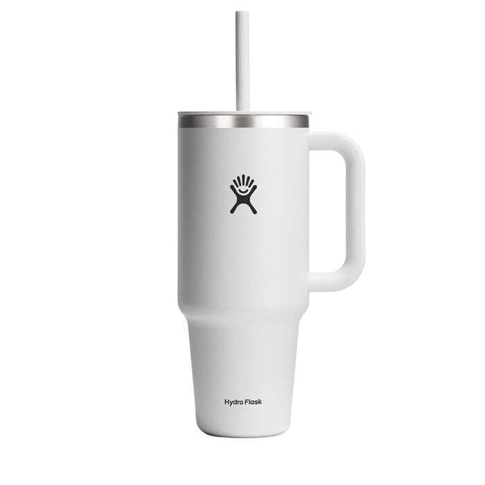 Термостакан Hydro Flask Travel Tumbler 1.2 л з трубою, нержавіюча сталь, вакуумна ізоляція, White