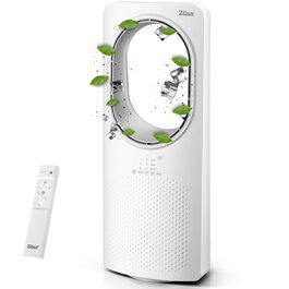Турбовентилятор Zilan з пультом керування: Aircooler, охолоджувач повітря, підлоговий вентилятор-колона, тихий, енергоефективний, з осциляцією