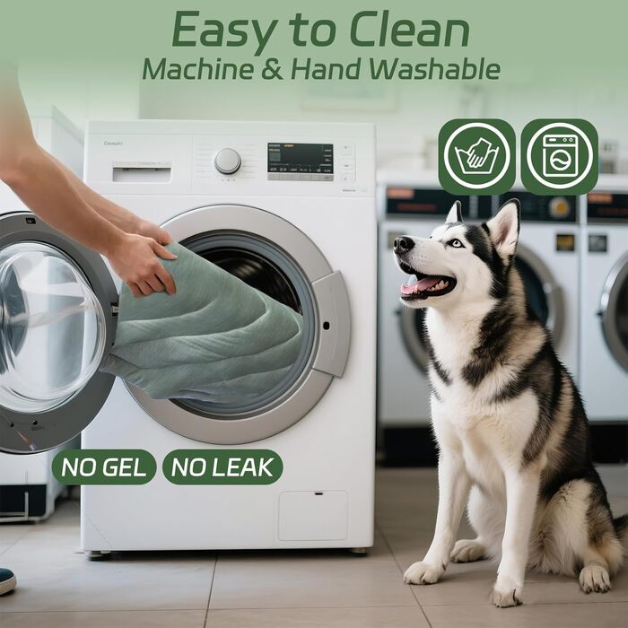 Кілт-мат UIQELYS для собак, зелений, без гелю, з тканини з охолоджуючим ефектом та оксамитової підкладки, миється, охолоджуюча подушка для собак, літо, цуценята та кошенята (150x102 см)