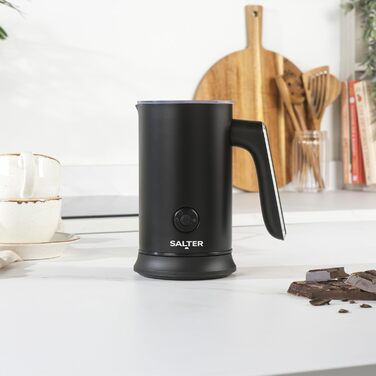 Електричний шоколатьє Salter Chocolatier: приготування гарячого шоколаду, пінка для кави, нагрів молока, 500W, бездротовий, LED-панель, 240/115мл, EU штекер