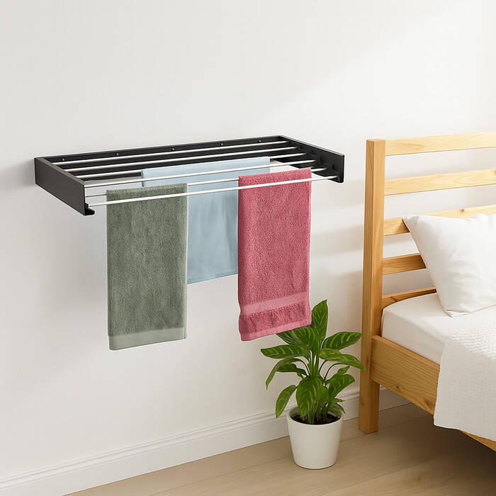 Relaxdays Clothes Rack Wall Mountable Folding