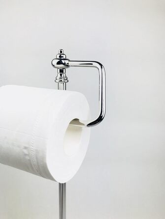 Підлоговий тримач для туалетного паперу SunnyPoint для ванної кімнати з відсіком для запасних рулонів, хром