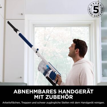 Пилгопоглинач Shark PowerPro IZ380EU: акумуляторний, бездротовий, для тварин, алергіків, з LED-підсвічуванням та гнучким гофрованим всмоктувальним трубою, Navy Blue Metallic