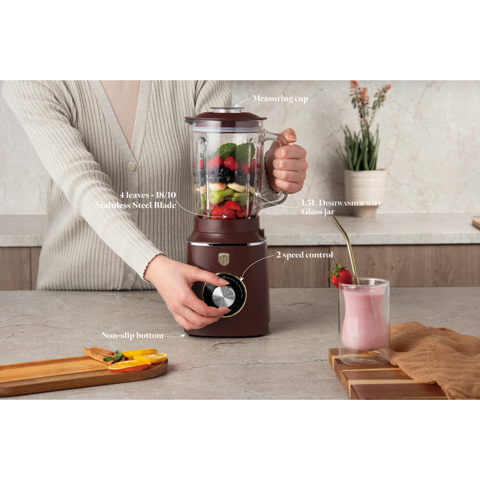 Стаціонарний блендер Berlinger Haus BH9494, 1000 Вт, червоний