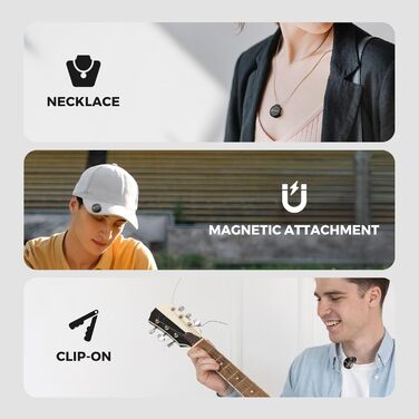 NearStream Бездротовий петличний мікрофон для iPhone/Android, AWM25T, Lightning/USB-C, шумозаглушення, 24 години роботи, для стрімінгу, влогів, подкастів