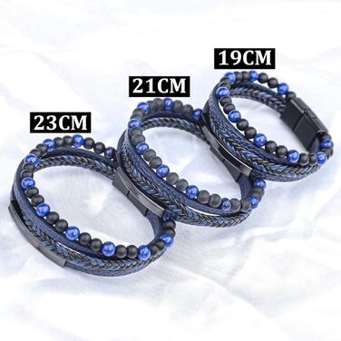 Чоловічий шкіряний браслет. Браслет на руку для чоловіків, 19/23 см. Колір: коричневий, чорний. Аксесуар, подарунок на День батька.