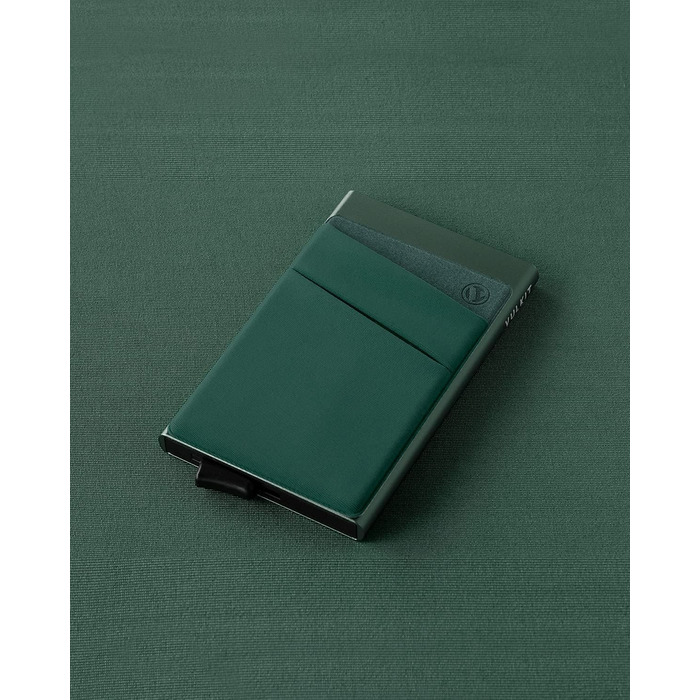 Чоловіче картхолдер VULKIT з RFID NFC захистом: компактний гаманець для 5-7 карт та грошей (Місячний зелений)