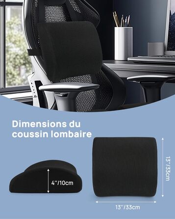 Ортопедична подушка для сидіння Feagar з memory foam, ергономічна подушка для офісного крісла, інвалідного візка, автокрісла, подушка для куприка, чорна (набір, XL (90-150 кг))