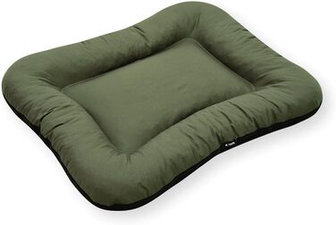 Ліжко для собак середніх порід 4L Textil KLEO, 90x70 см, водонепроникне, знімний чохол, темно-зелене