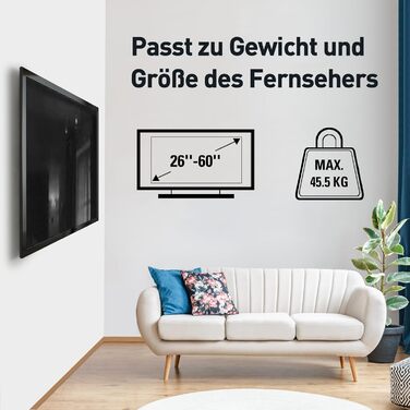 Кріплення для телевізора Mounting Dream MD2361-K-03: жорстке кріплення для LED, LCD, OLED, Plasma TV 66-140 см (26-55 дюймів) з VESA 50x50-400x400mm, до 45,5 кг