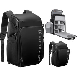 Рюкзак для фототехніки K&F Concept Alpha 25L, чорний: для фотографів, з відділенням для 16-дюймового ноутбука, сумісний з дронами DJI Mavic