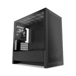 NZXT H3 Flow: Корпус для ПК Micro-ATX з оптимізованим повітряним потоком, 120мм вентилятор, підтримка Full-Size GPU, радіатори 280мм/240мм, чорний