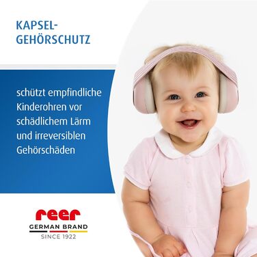 Навушники для захисту слуху Reer SilentGuard Baby, рожеві, для дітей, безпечні, м'які, легкі, з можливістю росту