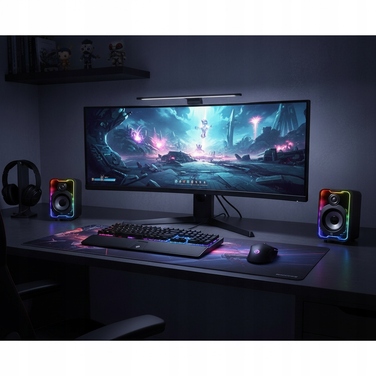 Комп'ютерні колонки 2.0 з уніканим підсвічуванням, живлення та звук через USB