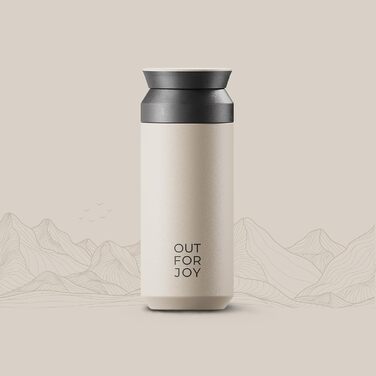 Термокружка з нержавіючої сталі 350 мл | Термокружка для кави та чаю з собою | З подвійними стінками, ізольована, не протікає | Travel Tumbler | Зберігає тепло 4 години / холод 8 годин (Бежевий, Ivory)