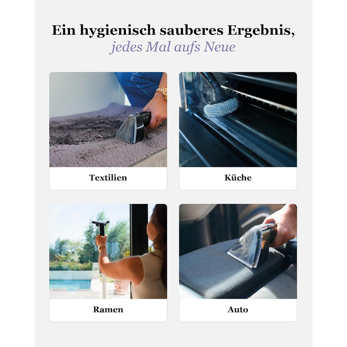 Професійний мийний пилосос Motionflow PRO з паровою функцією – 1700W, для килимів, меблів та авто. Самоочищення, пароочисник для дому та офісу