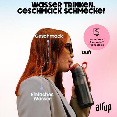Air Up Twist Pro 600 мл Рожевий (Pink Crush) Стартовий набір з 5 смаками - пляшка для води без цукру, сумісна з Pods, BPA-free, можна мити в посудомийній машині