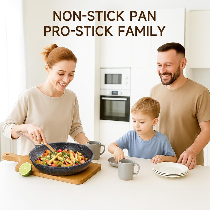 Набір посуду JEETEE 23-елементи: каструлі та сковорідки з антипригарним гранітним покриттям, підходить для всіх плит (індукційних), ідеальний як подарунок на новосілля