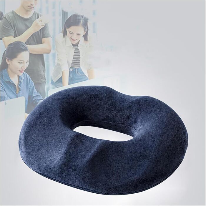 Alacritua Coccyx Cushion, Office Chair Pad Memory Foam Washable Comfort Enhancer, Car Seat Cushion for Car Seat, Wheelchair, Gaming Chair and Office, DarkBlue