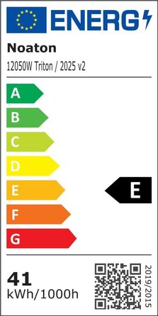 Стельовий вентилятор Noaton Triton 12050B з LED підсвіткою, димування, 3 режими світла, пульт, таймер, 50 см, білий