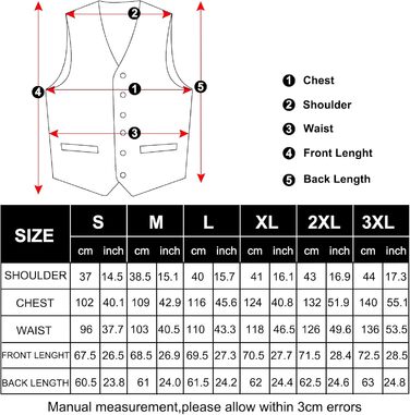 Костюм-жилет та краватка DiBanGu для чоловіків, 8 предметів, однотонний, для вечірнього вбрання, весілля, офіційних заходів (S, Червоний/Відпустка)