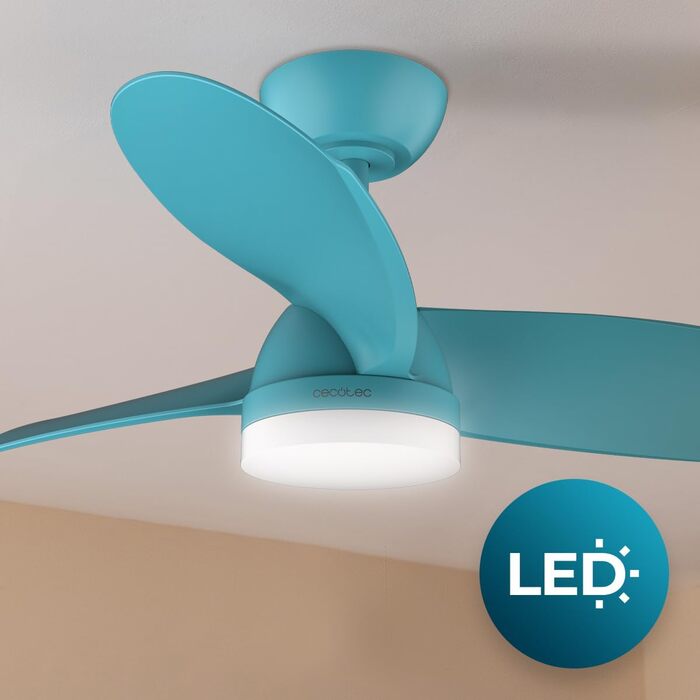 Стельовий вентилятор Cecotec EnergySilence Aero 3050 з LED підсвіткою, 36 дюймів (102 см), DC-мотор, пульт, таймер, 6 швидкостей