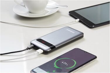 Powerbank Intenso Powerbank PD 20000 - акумулятор зовнішній, 20000mAh, Power Delivery, Quick Charge 3.0, для смартфонів, планшетів, MP3-плеєрів, цифрових камер, сірий