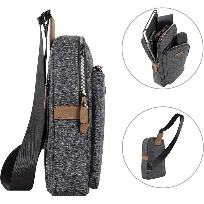 Сумка Bugatti Luce Crossbody Grey (сіра) - через плече