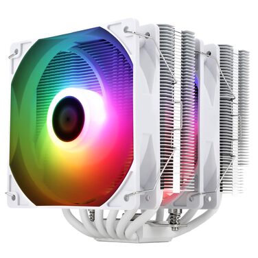 Кулер для процесора Thermalright Peerless Assassin 120 SE WHITE ARGB, двовежевий, 6 теплових трубок, для AMD AM5 та Intel LGA1851/1700, білий