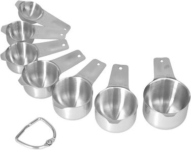 7-Piece Measuring Cup Set, Stainless Steel Nesting Measuring Cups