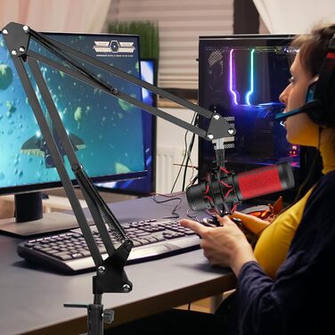 Підставка для мікрофона ChromLives Boom Arm - сумісна з HyperX QuadCast, Rode, Fifine, Blue Yeti, Razer Seiren V3 Mini - для геймінгу, стрімінгу та запису