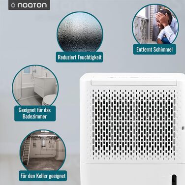 Noaton® DF 4212 - Електричний осушувач повітря 13,2 л/24г, для квартири, підвалу, 45 м²