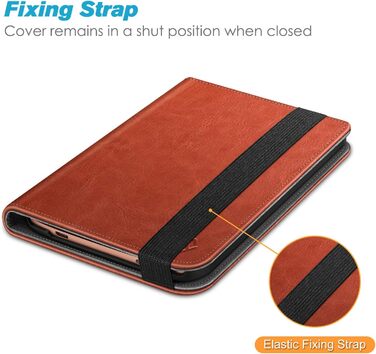 Чохол Fintie для Pocketbook Touch HD 3 / Touch Lux 5/4 / Basic Lux 4/3/2 та Pocketbook Color: з підставкою, кишенями, петлею та авто-ввімкненням/вимиканням (Колір: Z - Sattelbraun)