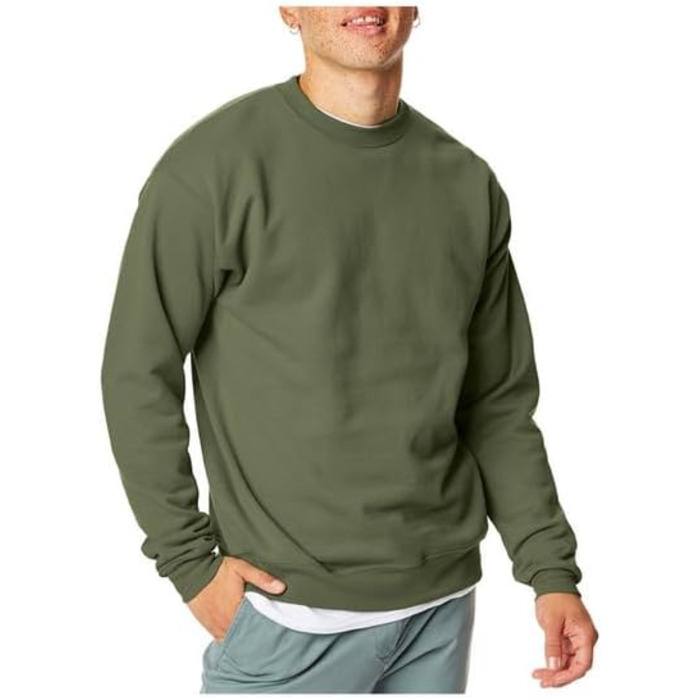 Світшот Hanes чоловічий з капюшоном, оливковий колір (XL, M, 1 упаковка)