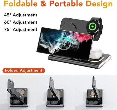 Бездротовий зарядний пристрій Aimtel 3-в-1: Samsung, Galaxy Z Fold/Flip/S серії, Galaxy Watch, Buds - Чорний