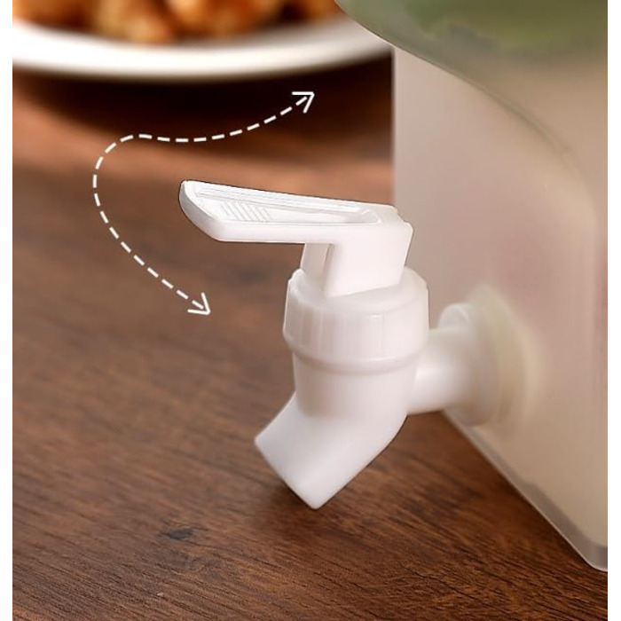 Drink Dispenser with Spigot, Drink Dispensers for Parties, Juice or Beverage Dispenser, Cold Filter Drink Container, for Iced Tea, Summer Beach Vacation Essentials, for BBQ Picnic Party (2 Pcs)