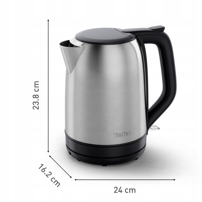 Електричний чайник Tefal KO5S0DE0, 2400 Вт, 1,7 л, сріблястий/сірий