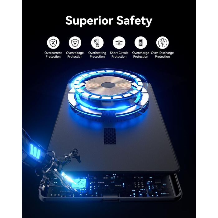 Power Bank Kuulaa Ultra Slim Magsafe 10000mAh з USB-C 20W PD, бездротова зарядка для iPhone 16/15/14/13/12