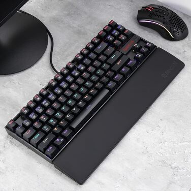 Клавіатура Redragon Meteor L з підкладкою для зап'ястя, ергономічна, чорна