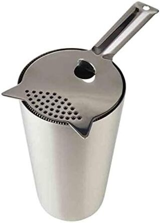 Boston Bar Set, 700 ml, Boston Cocktail Shaker, Bar Measure, Muddler, Bar Strainer, Food-Grade, Bar Set including Gift Box, (Polished Stainless Steel)