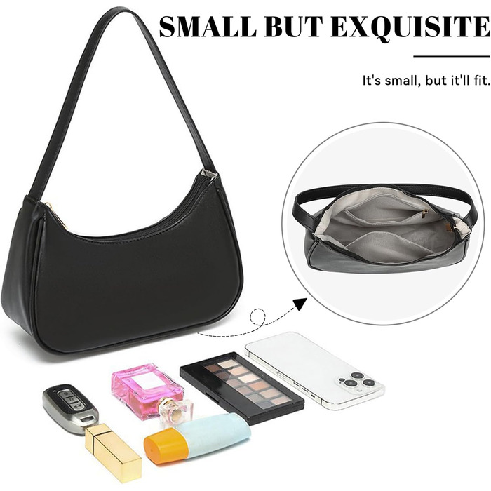 Сумка жіноча на плече з екошкіри, ретро хобо, маленька сумка для дівчат-підлітків, однотонна Dirndl сумка