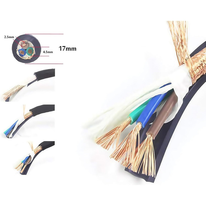 Аудіокабель живлення WAudio 10AWG Hi-Fi для електроніки, роз'єми Schuko та IEC, 2м